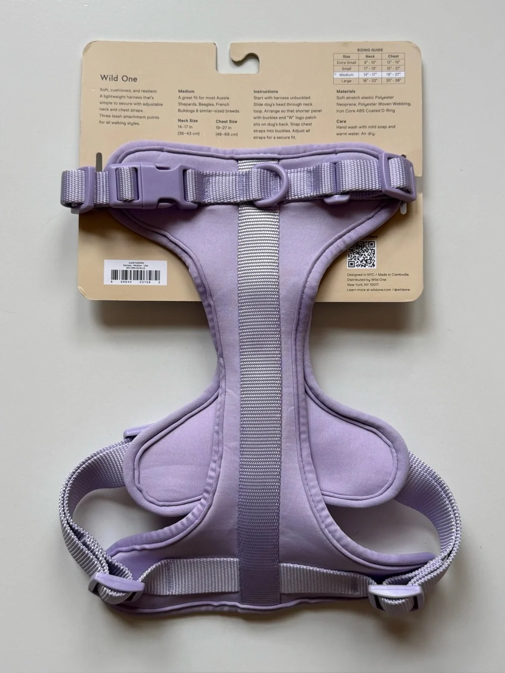 Wild One Dog Harness - Medium - Lilac